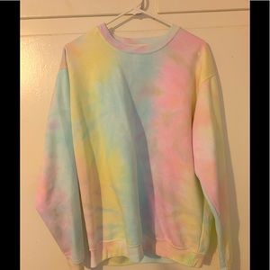 Dreamsicle tie dye crew neck